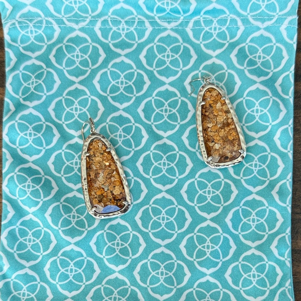 Kendra Scott Gold and Copper Earrings - Picture 2 of 4